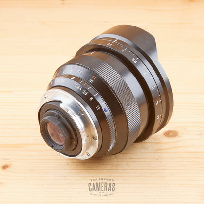 Leica-M fit Zeiss 15mm f/2.8 Distagon ZM Black w/ Centre Filter Exc