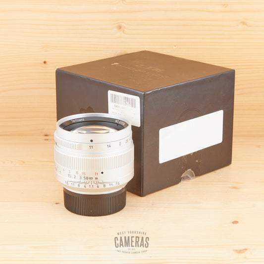 Leica-M fit 7Artisans 50mm f/1.1 Chrome Exc+ Boxed