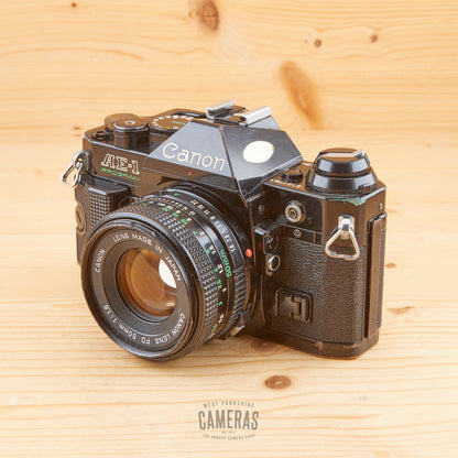 Canon AE-1 Program Black w/ 50mm f/1.8 Ugly
