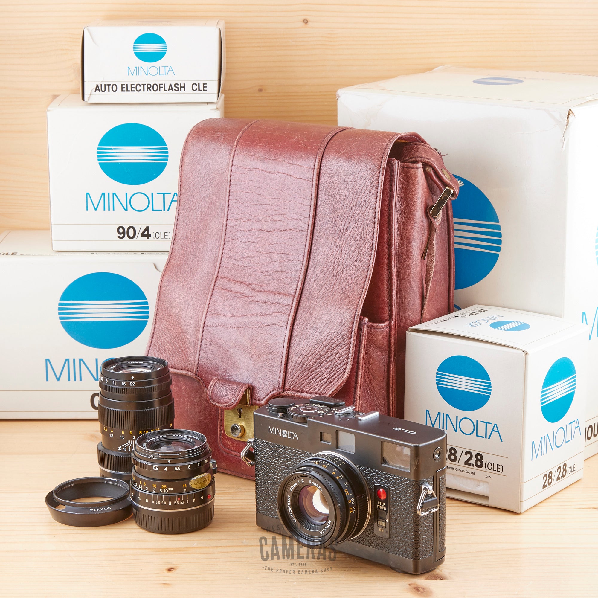 Minolta CLE Three Lens Outfit Exc Boxed w/ Case