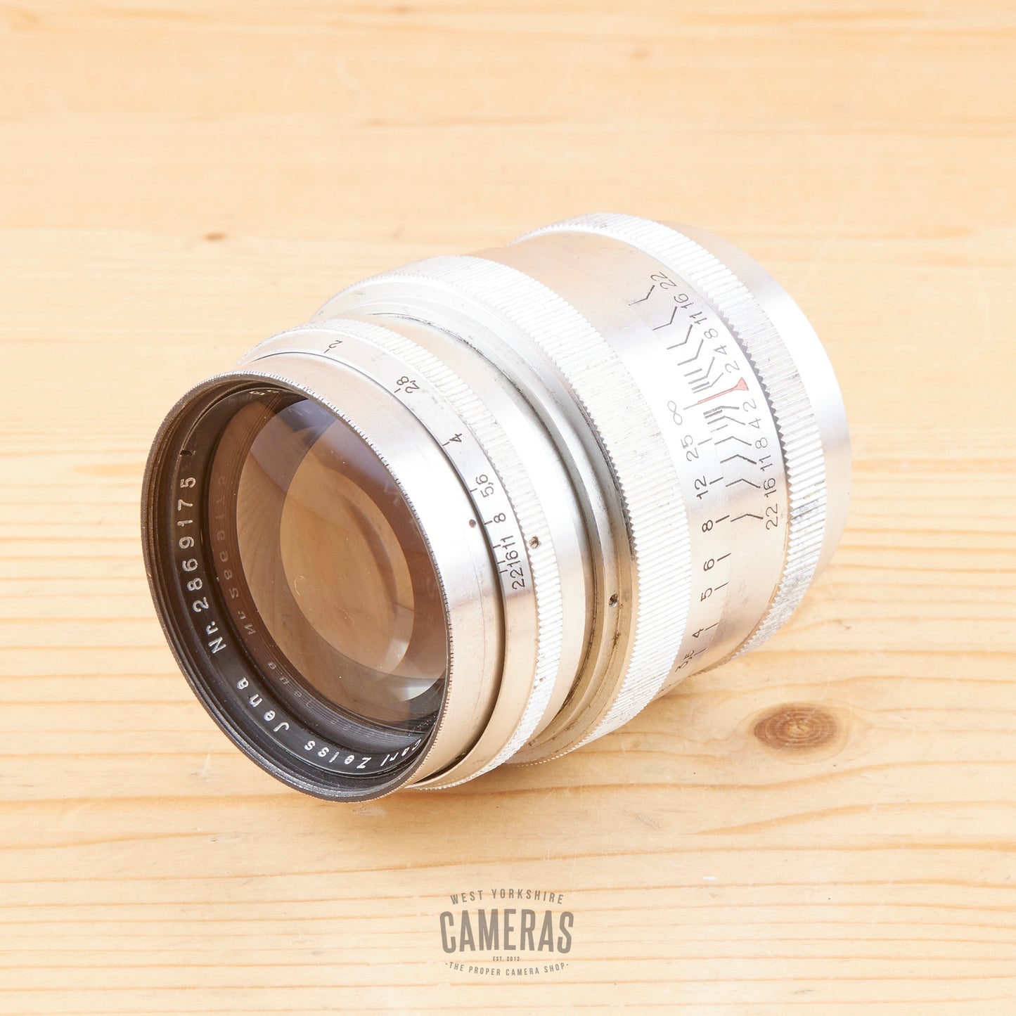 LTM fit Carl Zeiss Jena 8.5cm f/2 Sonnar T Chrome Avg