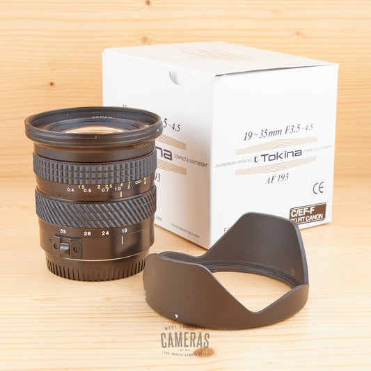 Canon EF Fit Tokina 19-35mm f/3.5-4.5 Exc Boxed