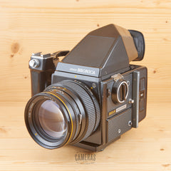 Bronica SQ-A w/ 150mm f/3.5 Plain Prism Finder and Grip Exc