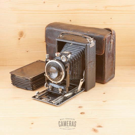 2x3 Certo Certotrop Folding Plate Camera w/ 105mm f/3.8 No.0 Zodellar-Anastigmat Avg in Case
