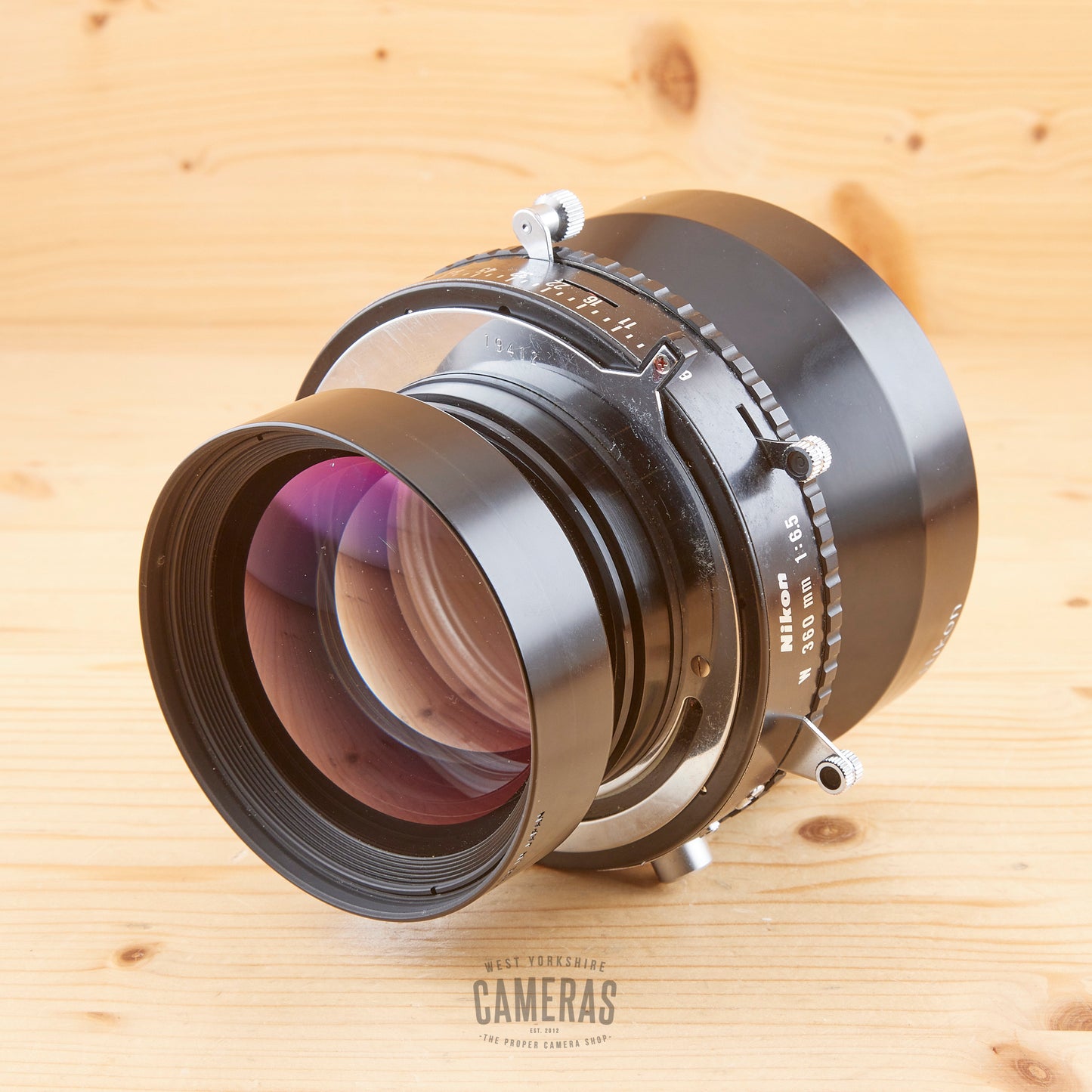 8x10 Nikon 360mm f/6.5 Nikkor-W Copal 3 Exc+