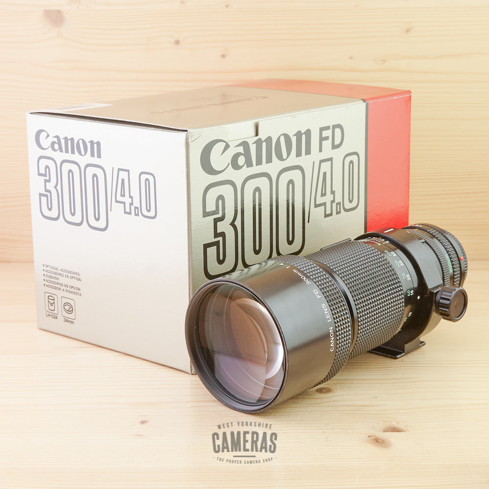 Canon FD 300mm f/4 Avg Boxed